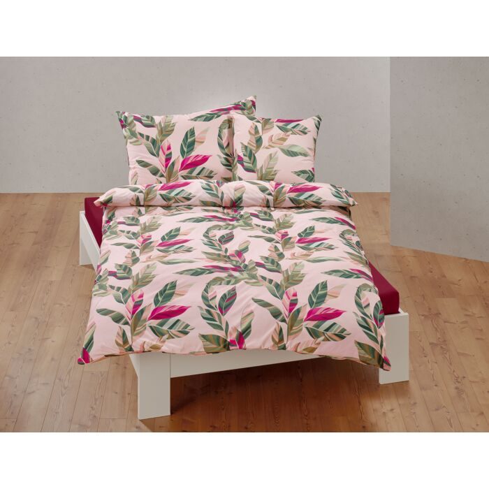 Bettwäsche mit farbprächtigem Blumenmuster ? Kissenbezug ? 65x65 cm