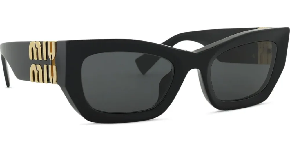 Luxottica Fashion Brillen Vertriebs GmbH Miu Miu MU09WS Damen-Sonnenbrille Vollrand Eckig Acetat-Gestell, Schwarz