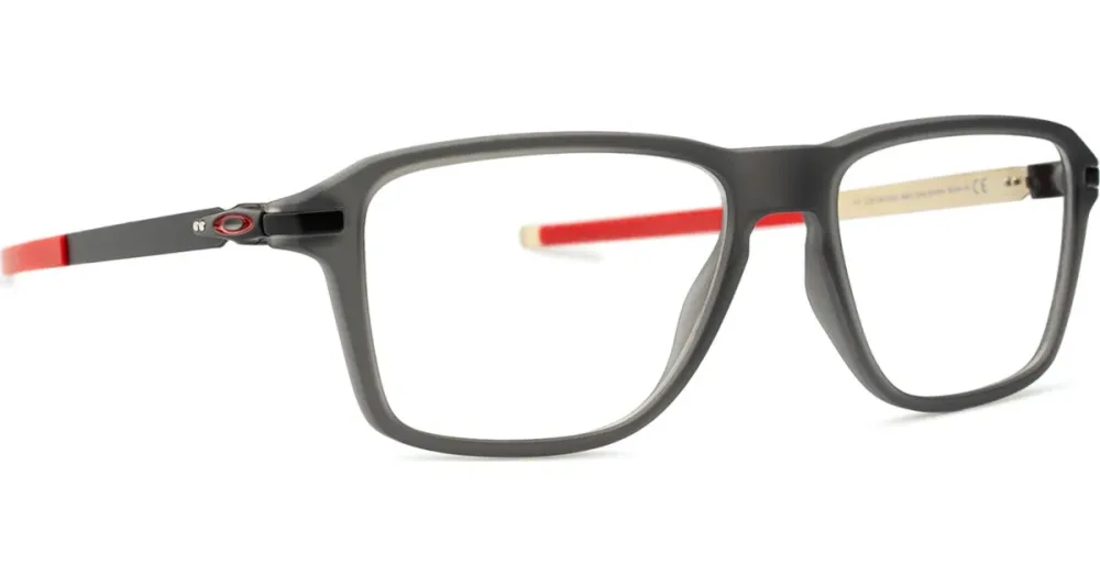 Luxottica Fashion Brillen Vertriebs GmbH Oakley OX8166 WHEEL HOUSE Herren-Brille inkl. Gläser Vollrand Quadratisch Kunststoff-Gestell 54/16/140, Grau