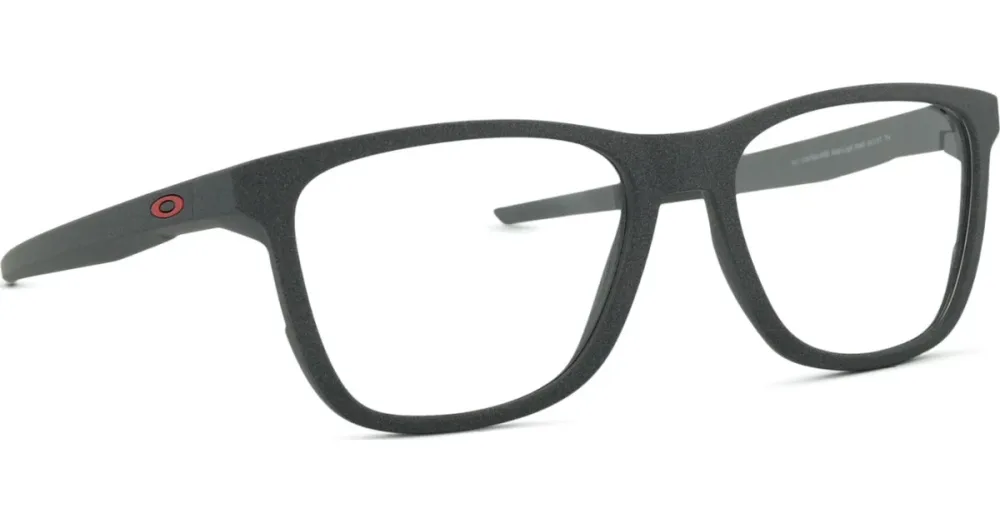 Luxottica Fashion Brillen Vertriebs GmbH Oakley OX8163 Herren-Brille inkl. Gläser Vollrand Rund Kunststoff-Gestell 55/17/141, Grau