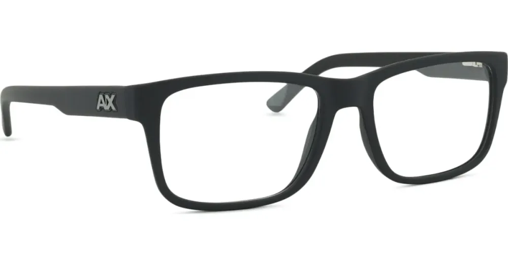 Luxottica Fashion Brillen Vertriebs GmbH Armani Exchange AX3016 Herren-Brille inkl. Gläser Vollrand Quadratisch Acetat-Gestell 53/17/145, Schwarz