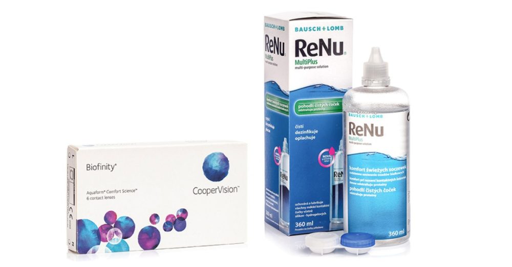 Biofinity (6 Linsen) + ReNu MultiPlus 360 ml mit Behälter