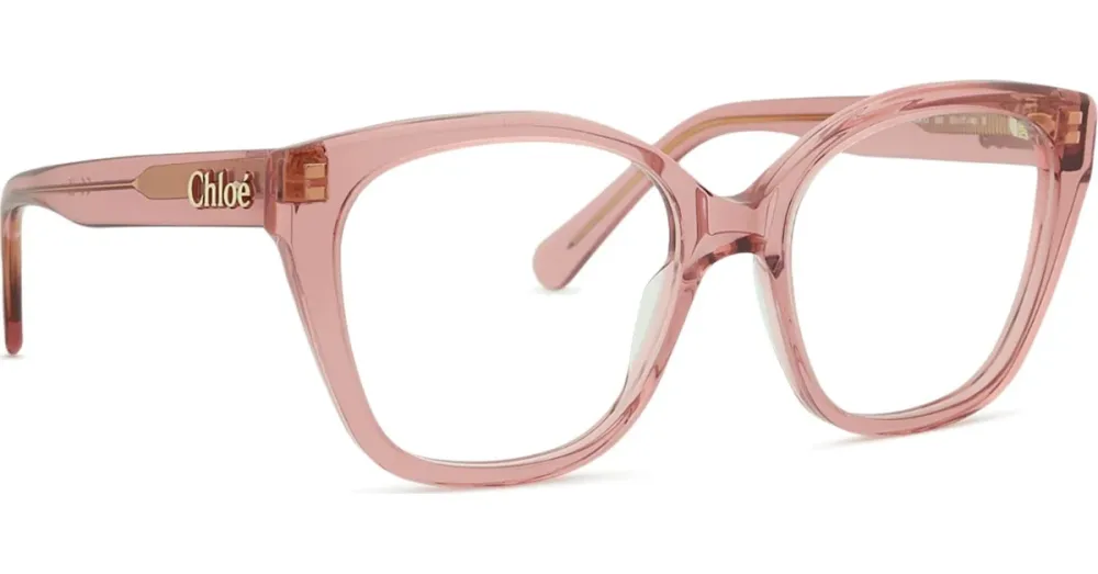 Kering Eyewear Spa Chloé CH0241O Damen-Brille inkl. Gläser Vollrand Cat Eye Acetat-Gestell 53/17/140, Pink