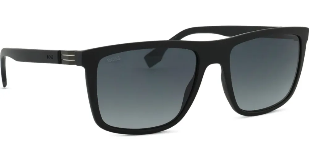 Safilo SpA Boss 1699/S Herren-Sonnenbrille Vollrand Eckig Kunststoff-Gestell, Schwarz