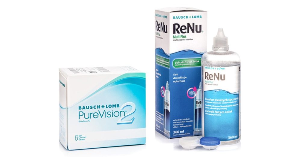 PureVision 2 (6 Linsen) + ReNu MultiPlus 360 ml mit Behälter