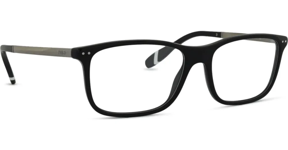 Luxottica Fashion Brillen Vertriebs GmbH Polo Ralph Lauren 0PH2273 Herren-Brille inkl. Gläser Vollrand Quadratisch Acetat-Gestell 56/17/150, Schwarz