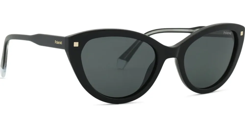 Safilo GmbH Polaroid 207381 Damen-Sonnenbrille Vollrand Cat Eye Acetat-Gestell, Schwarz