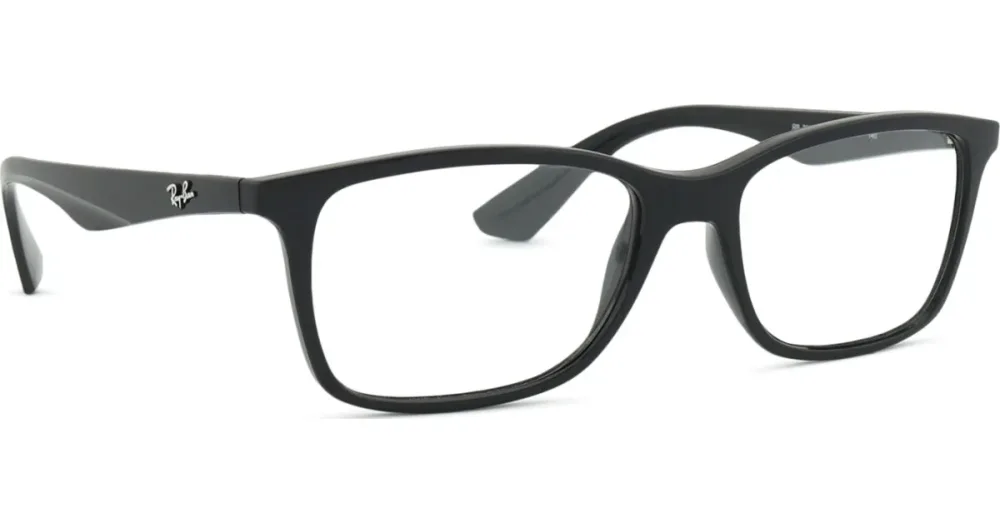 Luxottica Fashion Brillen Vertriebs GmbH Ray-Ban RX7047 Herren-Brille inkl. Gläser Vollrand Quadratisch Kunststoff-Gestell 54/17/140, Schwarz