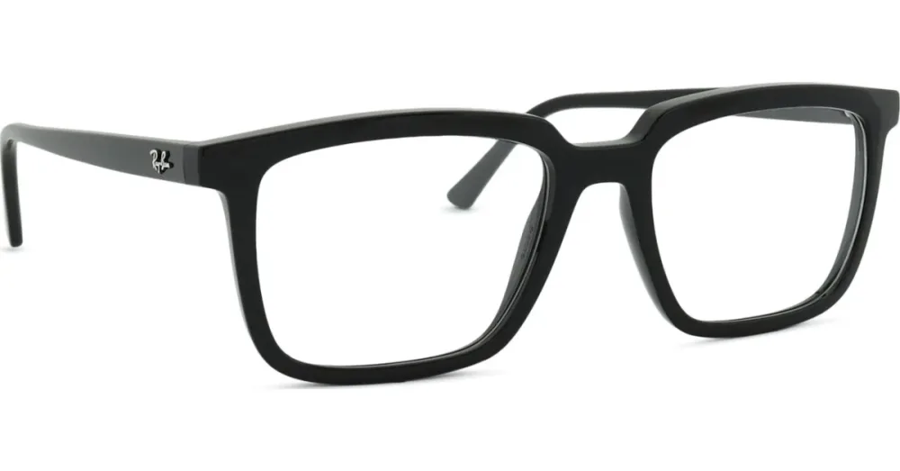 Luxottica Fashion Brillen Vertriebs GmbH Ray Ban 0RX7239 ALAIN Unisex-Brille inkl. Gläser Vollrand Quadratisch Propionat-Gestell 54/18/145, Schwarz