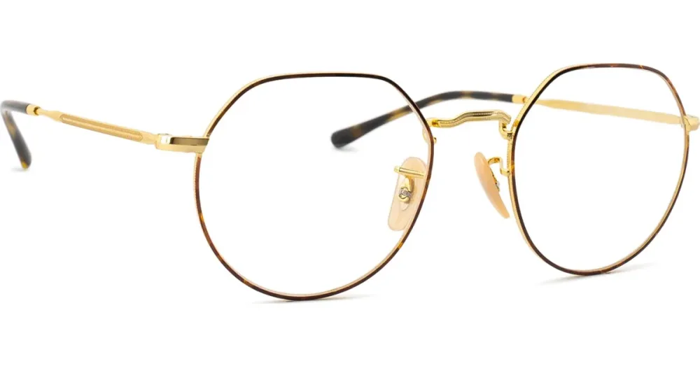 Luxottica Fashion Brillen Vertriebs GmbH Ray-Ban RB 6465 Unisex-Brille inkl. Gläser Vollrand Panto Metall-Gestell 51/20/140, Gold