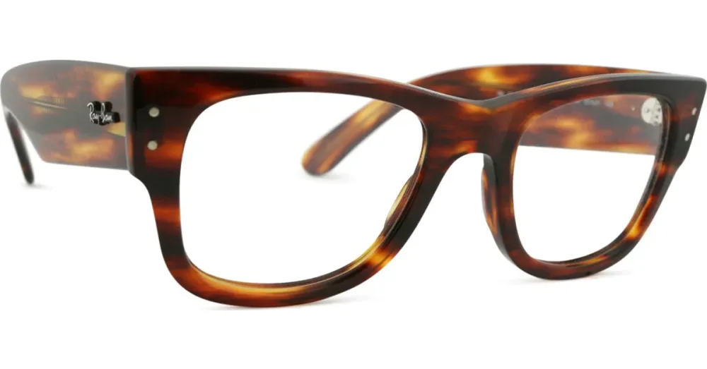 Luxottica Fashion Brillen Vertriebs GmbH Ray-Ban RX0840V Unisex-Brille inkl. Gläser Vollrand Quadratisch Propionat-Gestell 51/21/145, Havanna