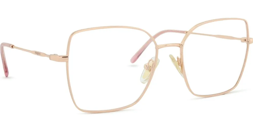 Luxottica Fashion Brillen Vertriebs GmbH Vogue VO4274 Damen-Brille inkl. Gläser Vollrand Geometrisch Metall-Gestell 53/17/135, Gold