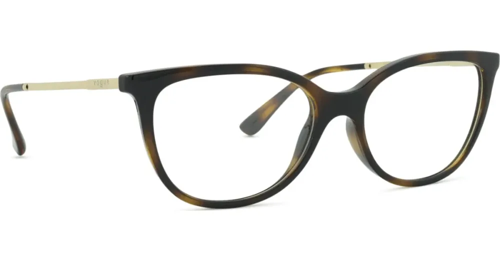 Luxottica Fashion Brillen Vertriebs GmbH Vogue 0VO5673 Damen-Brille inkl. Gläser Vollrand Oval Kunststoff-Gestell 52/16/140, Havanna