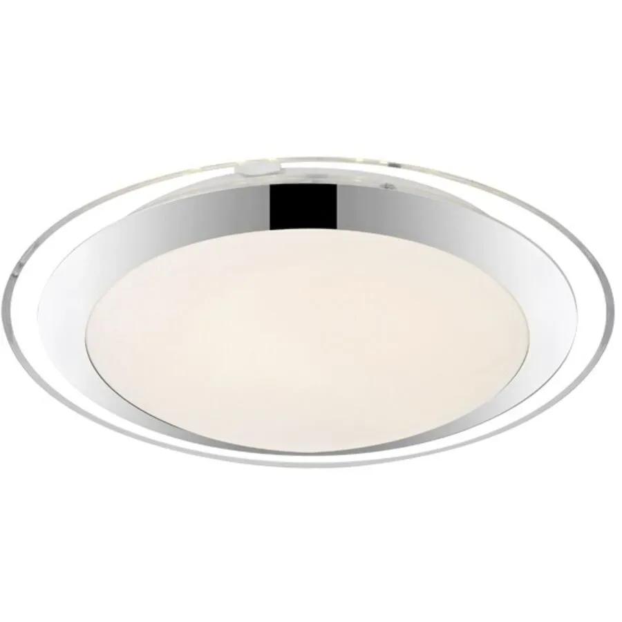 Deckenlampe Basso Weiss Kunststoff 33 cm 9 cm - Farbe: weiss opal - LED - Lichtfarbe: Warmweiss - Deckenlampe- LED Energiesparlampe