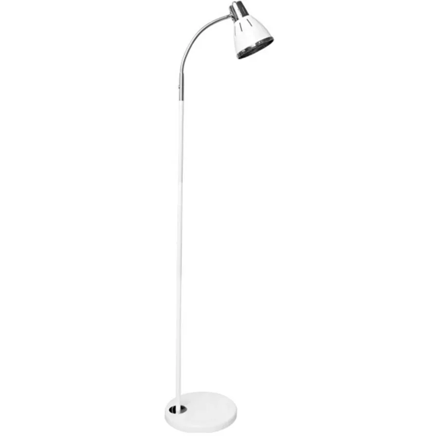 Leselampe Filix Weiss Chrom/Metall 35 cm 157 cm - Material: Metall/Chrom - Leselampe