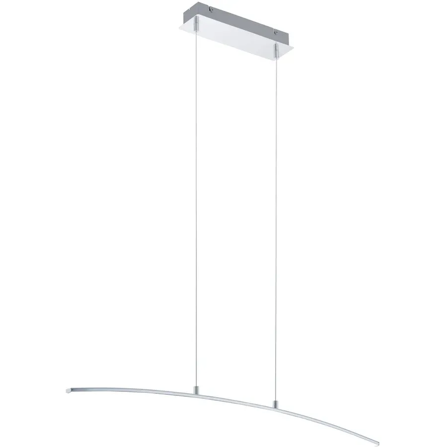 Eglo Pendellampe Lasana Weiss/Grau Aluminium 90 cm 100 cm - Farbe: chrom - LED - Lichtfarbe: Warmweiss - Material: Aluminium/Stahl/Kunststoff -