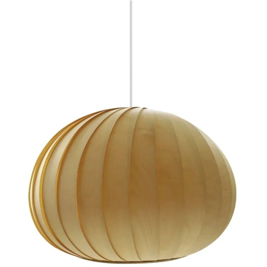 Tom Rossau Pendellampe Avellana Braun Holz 45 cm 35 cm - LED - Lichtfarbe: Extra warmweiss - Pendellampe- LED Energiesparlampe