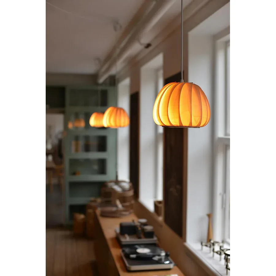 Tom Rossau Pendellampe Avellana Braun/Weiss Holz 22 cm 19 cm - LED - Lichtfarbe: Extra warmweiss - Pendellampe- LED Energiesparlampe