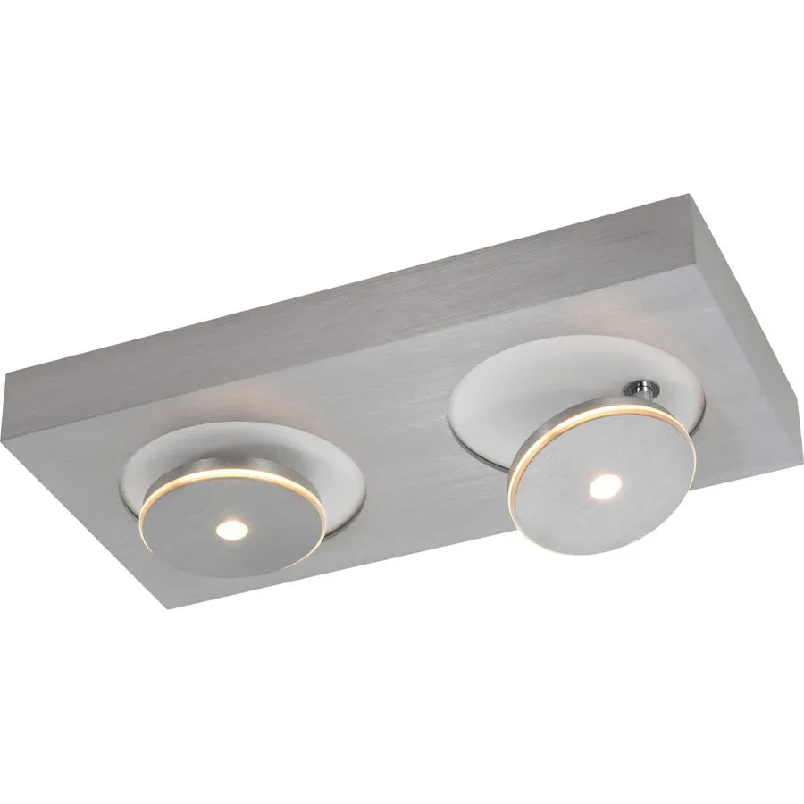 Escale Spot Spot it Silber Aluminium 20 cm 5 cm - LED - Lichtfarbe: Extra warmweiss - Spot- LED Energiesparlampe