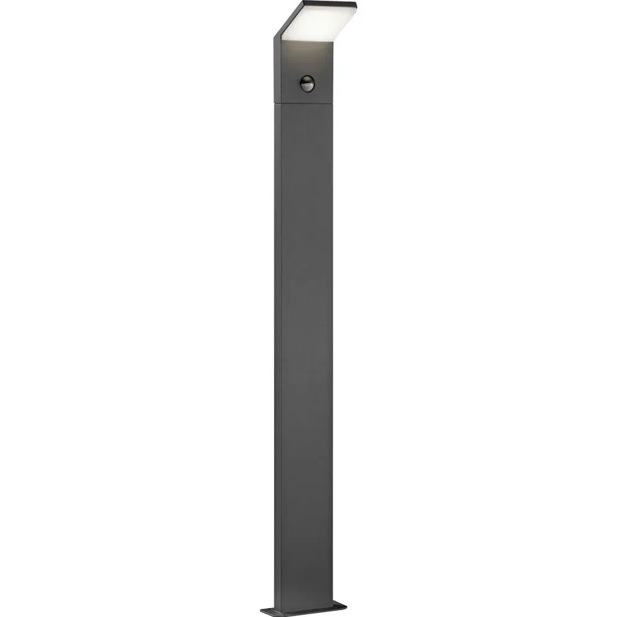 Stehlampe aussen Vive Schwarz/Grau Aluminium 10 cm 100 cm - Farbe: anthrazit - LED - Lichtfarbe: Warmweiss - Material: Aluguss - Stehlampe aussen- LED