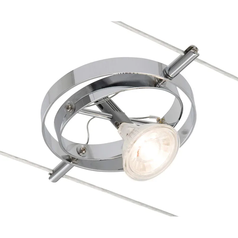 System Sabila Silber/Weiss Kunststoff/Metall 19 cm 12 cm - LED - Lichtfarbe: Warmweiss - Material: Metall/Kunststoff - System- LED Energiesparlampe