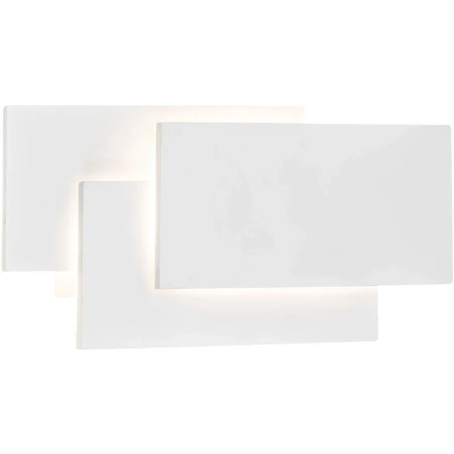 Wandlampe Corrantes Weiss Aluminium/Glas 26 cm 6 cm - LED - Lichtfarbe: Warmweiss - Material: Aluminium/Acrylglas - Wandlampe