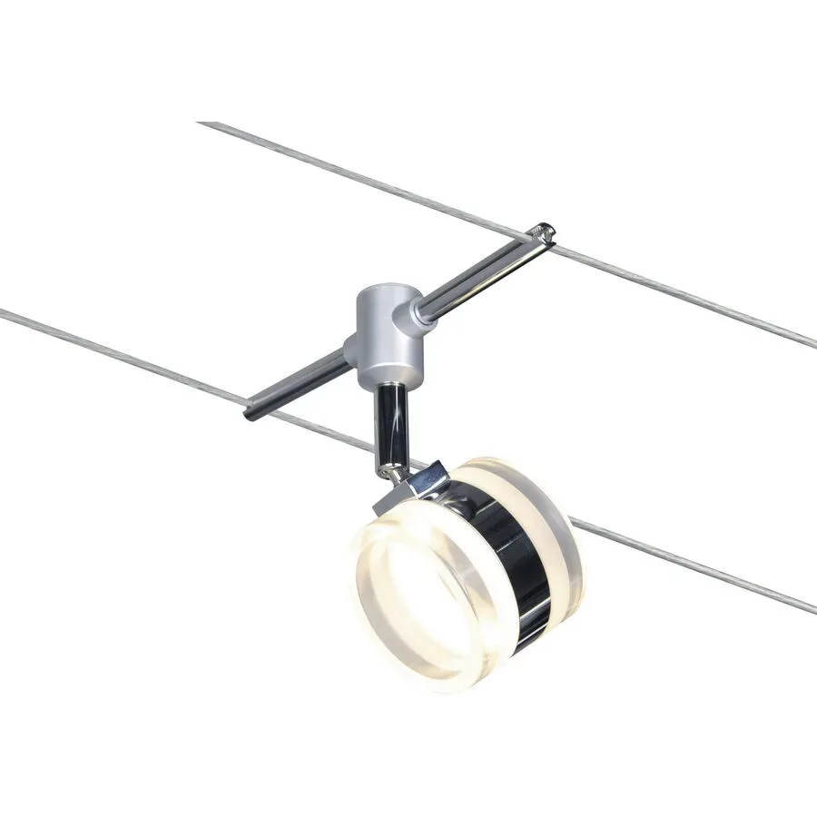 System Donato Grau Metall 7 cm 16 cm - Farbe: chrom - LED - Lichtfarbe: Extra warmweiss - System- LED Energiesparlampe