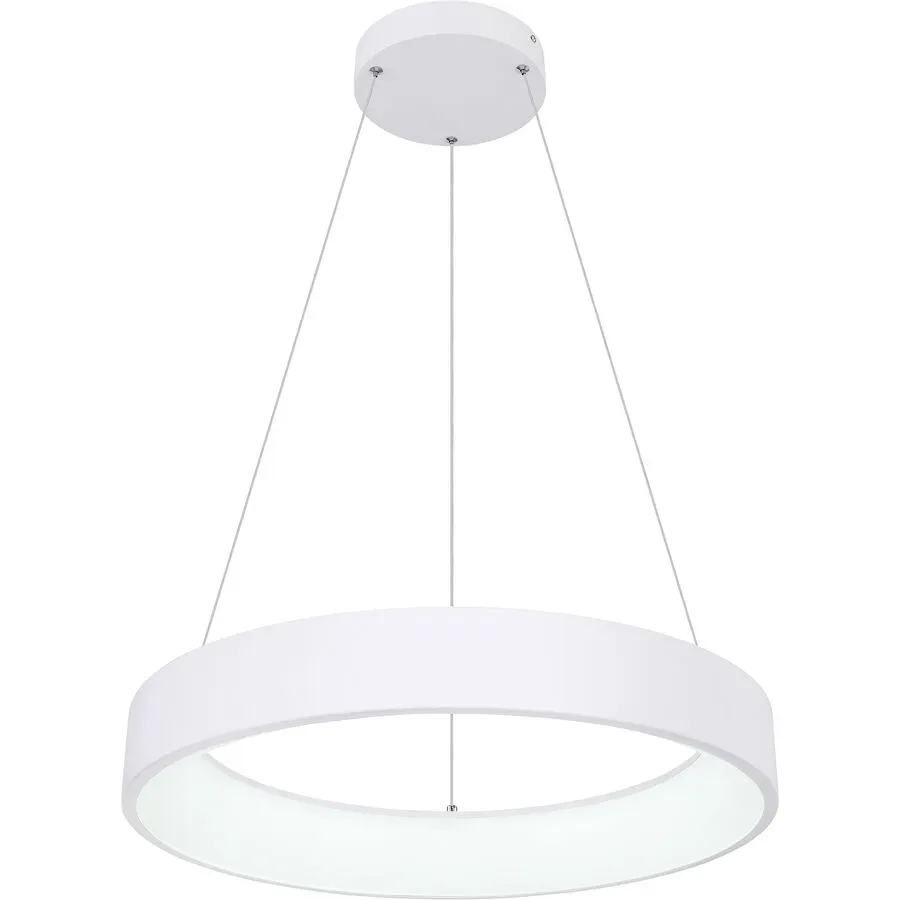 Pendellampe Masserano Weiss Metall 60 cm 120 cm - LED - Lichtfarbe: Warmweiss - Kaltes Tagesweiss - Pendellampe- LED Energiesparlampe