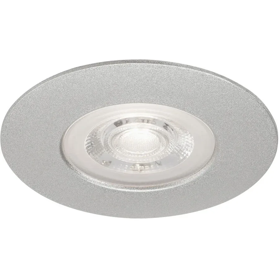 Einbaustrahler Marano Grau Kunststoff - Farbe: chrom matt - LED - Lichtfarbe: Warmweiss - Einbaustrahler- LED Energiesparlampe