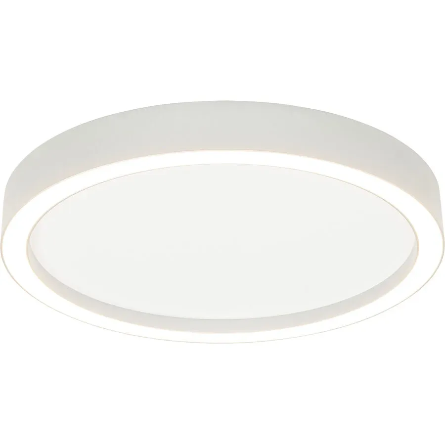 Bopp Deckenlampe Aura Weiss/Silber Aluminium 30 cm 30 cm - Farbe: Aluminium/Weiss - LED - Lichtfarbe: Extra warmweiss - Deckenlampe- LED