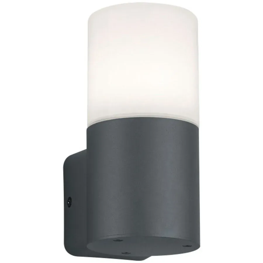 Wandlampe aussen Cleara Grau/Weiss Aluminium 17.5 cm - Farbe: anthrazit/weiss - Material: Aluguss - Wandlampe aussen