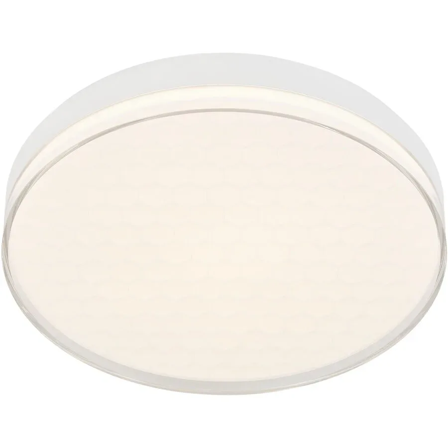 Deckenlampe Ria Weiss Kunststoff 48 cm 9 cm - LED - Lichtfarbe: Warmweiss - Material: Acryl - Deckenlampe- LED Energiesparlampe