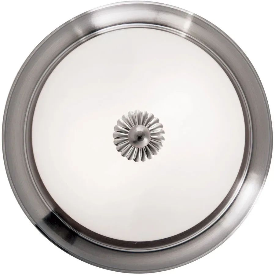 Briamond Deckenlampe Empire Grau Glas/Messing 26 cm 11 cm - Farbe: chrom - Material: Messing/Glas - Deckenlampe