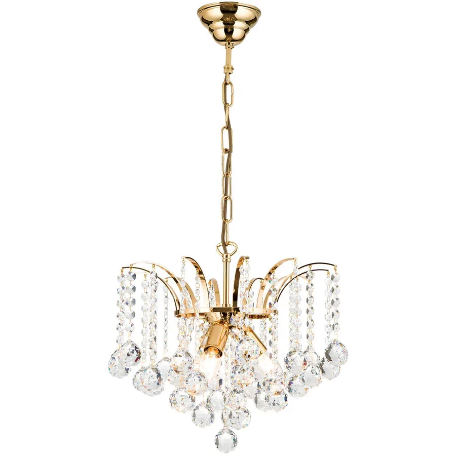 Briamond Pendellampe Sheraton Gold Kristall/Messing 42 cm 35 cm - Material: Messing/Kristall - Pendellampe