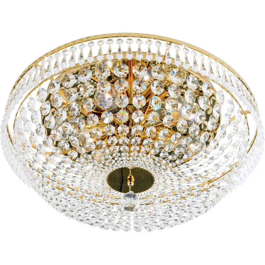 Briamond Deckenlampe Sheraton Gold Kristall/Messing 55 cm 22 cm - Material: Messing/Kristall - Deckenlampe