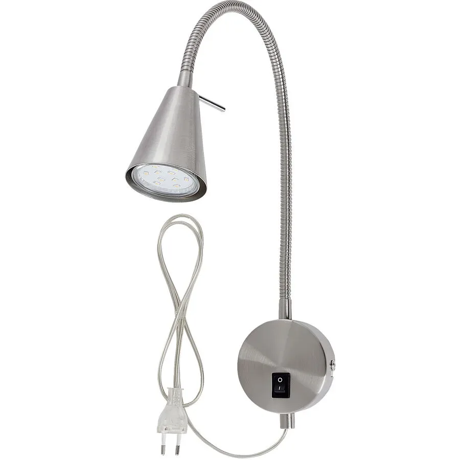 Wandlampe Conico Silber Metall 8 cm 45 cm - LED - Lichtfarbe: Warmweiss - Wandlampe- LED Energiesparlampe