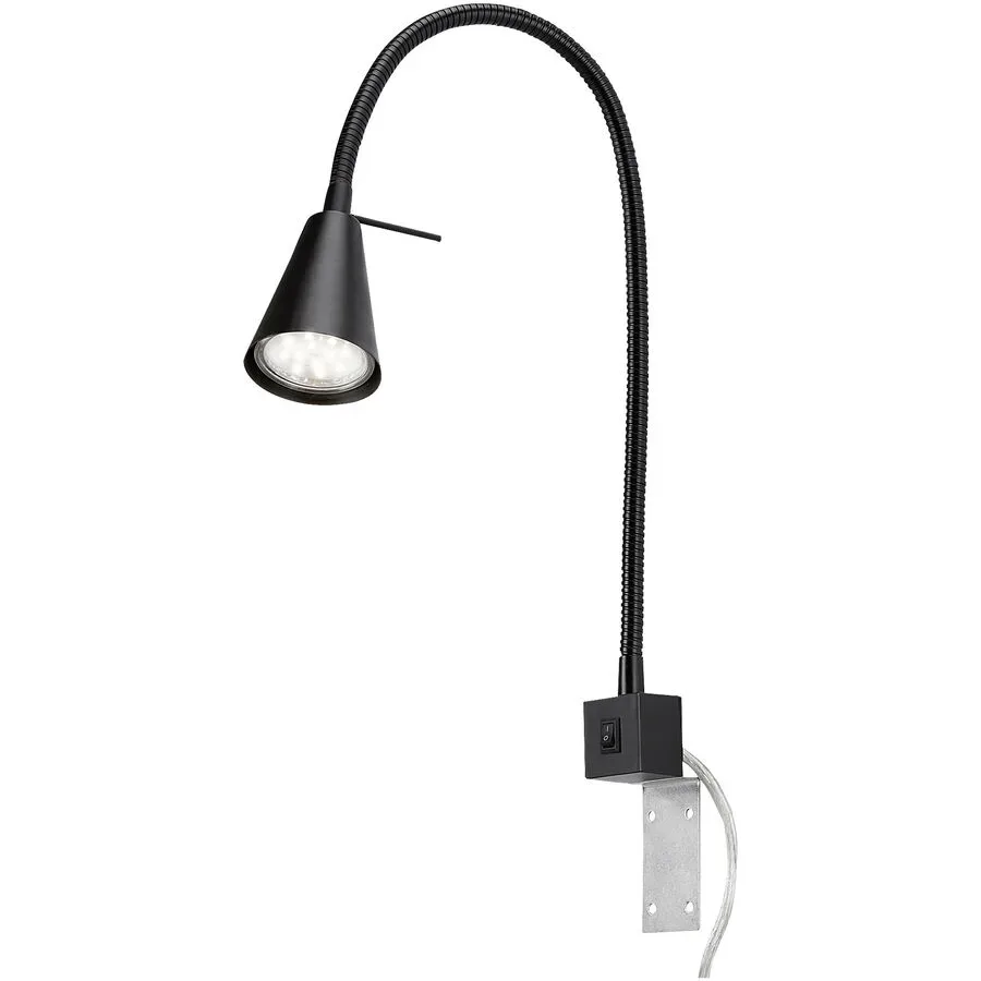 Wandlampe Boxwall Schwarz Metall 40 cm - LED - Lichtfarbe: Warmweiss - Wandlampe- LED Energiesparlampe