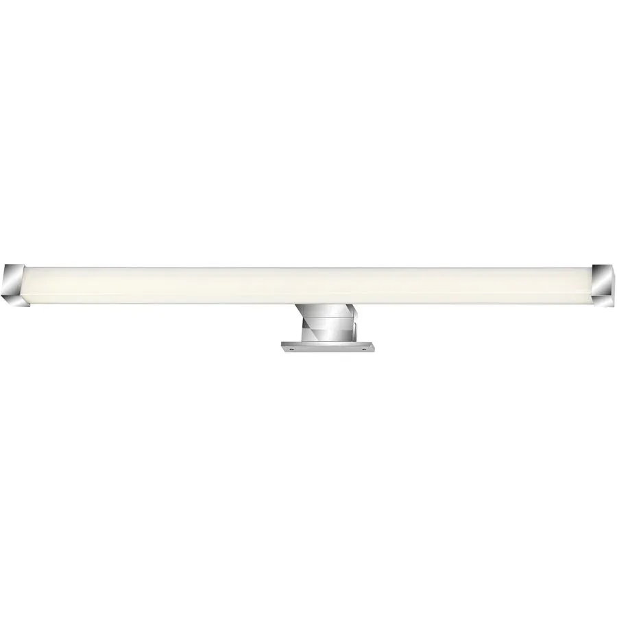 Badlampe Splash Silber/Weiss Kunststoff/Metall 53 cm 4 cm - LED - Lichtfarbe: Helles Neutralweiss - Badlampe- LED Energiesparlampe