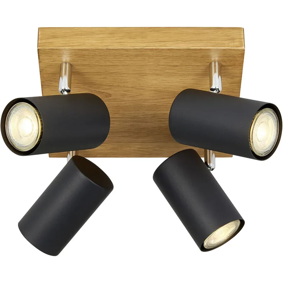 Spot Jasin Braun/Schwarz Holz/Metall 22 cm 16 cm - Spot