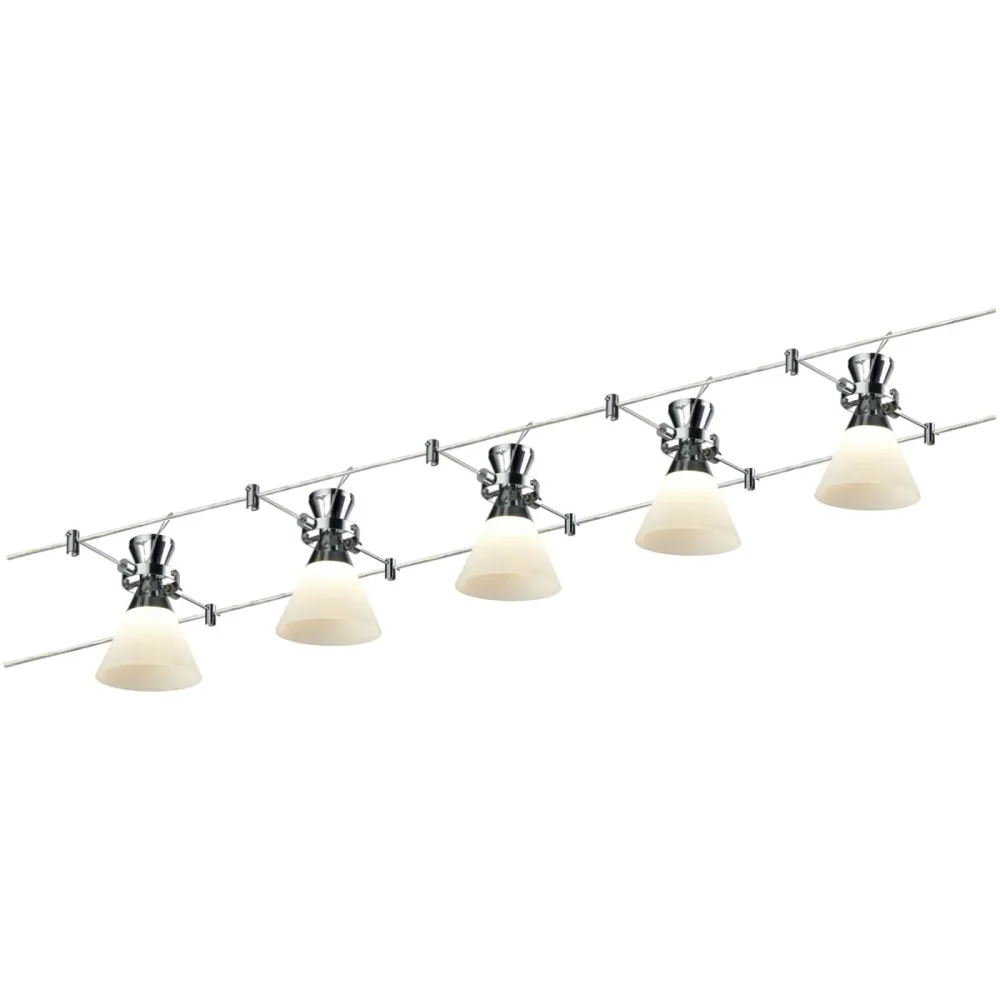 System Ginola Silber/Grau Kunststoff/Metall 20.5 cm - Farbe: Silber/chrom - LED - Lichtfarbe: Warmweiss - Material: Metall/Kunststoff - System- LED