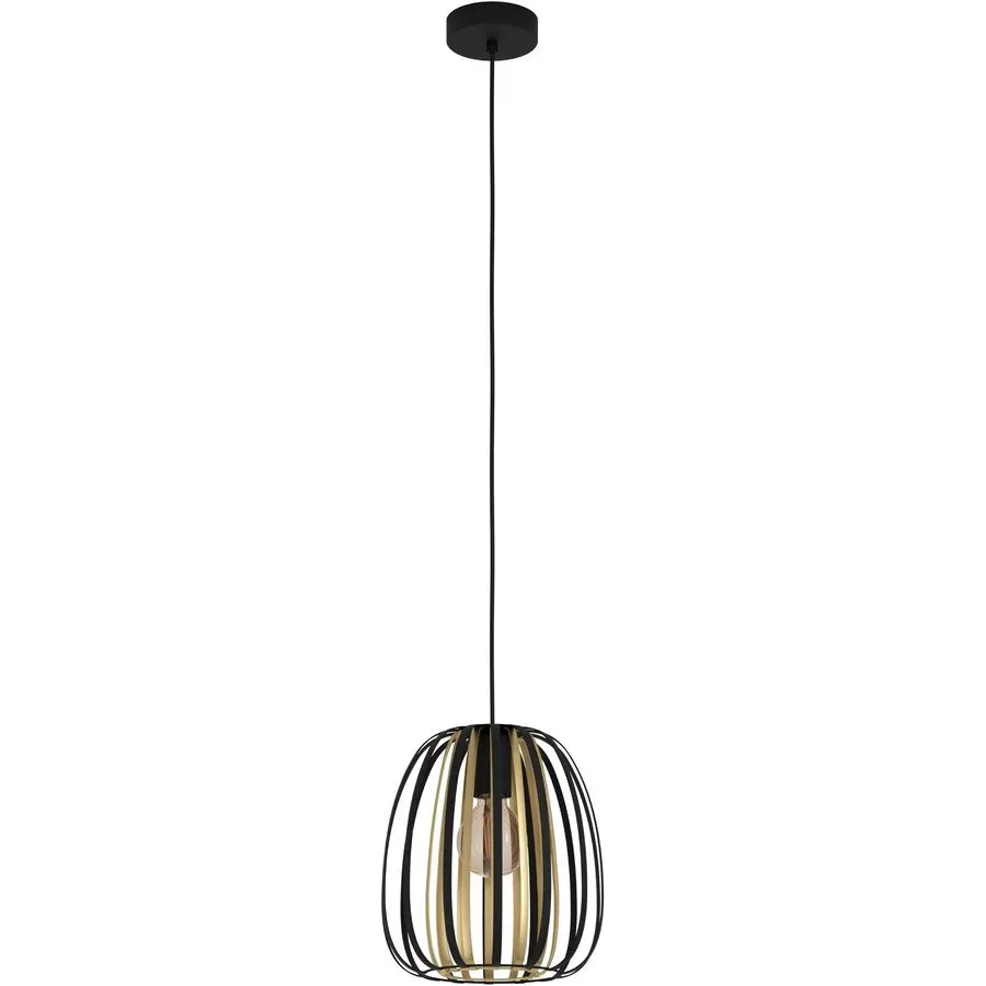 Eglo Pendellampe Encinitos Gold/Schwarz Stahl 0 cm 0 cm - Farbe: schwarz-gold - Pendellampe