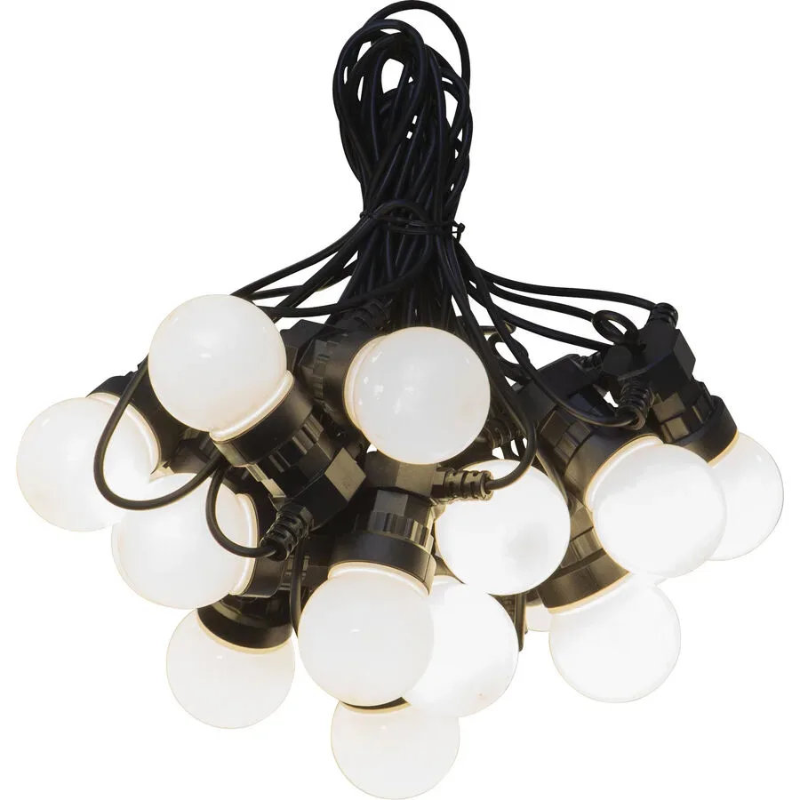 Star Trading Lichterkette Small Kunststoff 5 cm - Farbe: Weiss - LED - Lichtfarbe: Extra warmweiss - Lichterkette- LED Energiesparlampe