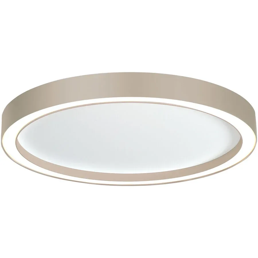 Bopp Deckenlampe Aura Weiss/Braun/Grau Aluminium 40 cm 4 cm - Farbe: weiss/taupe - LED - Lichtfarbe: Extra warmweiss - Deckenlampe- LED