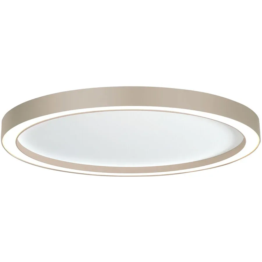 Bopp Deckenlampe Aura Weiss/Braun/Grau Aluminium 55 cm 4 cm - Farbe: weiss/taupe - LED - Lichtfarbe: Extra warmweiss - Deckenlampe- LED