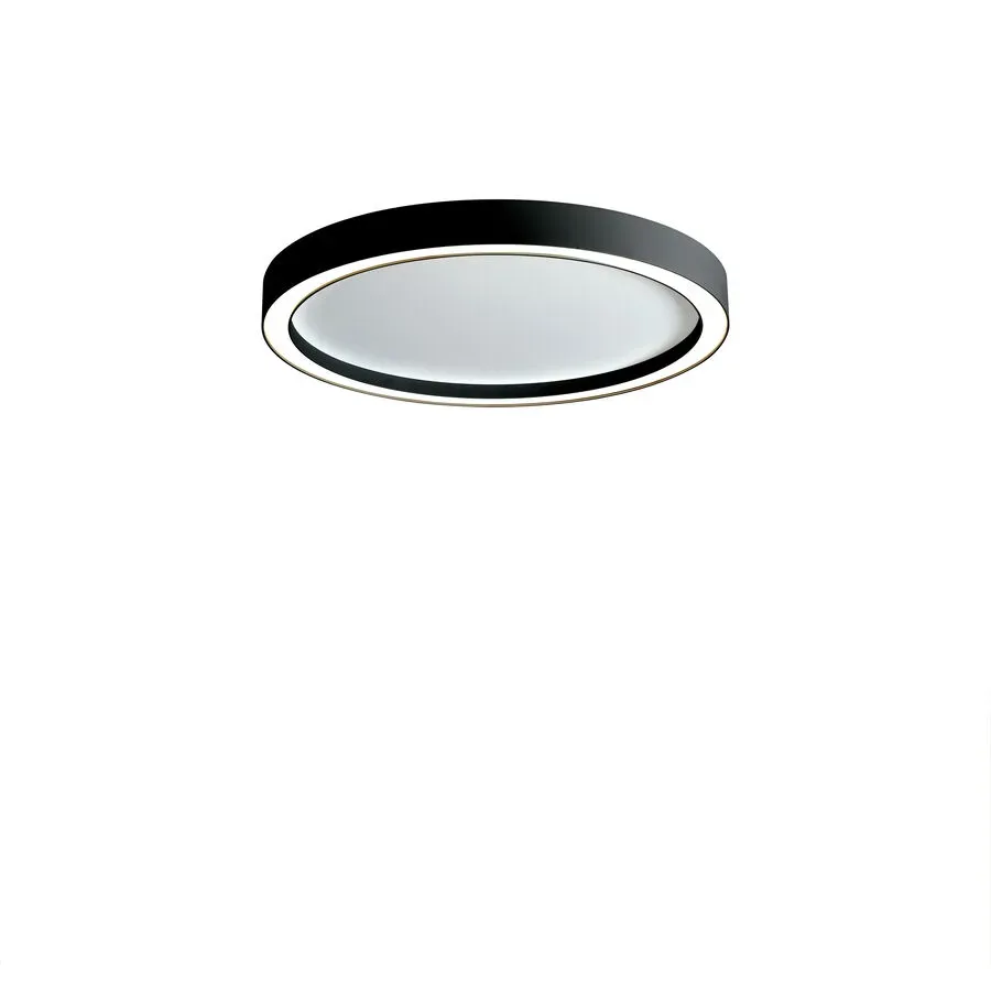 Bopp Deckenlampe Aura Schwarz/Weiss Aluminium 40 cm 4 cm - LED - Lichtfarbe: Extra warmweiss - Deckenlampe- LED Energiesparlampe