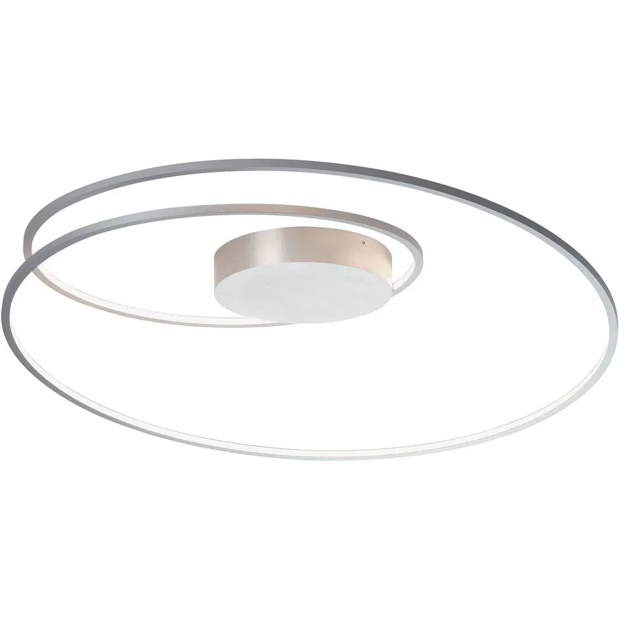 Bopp Deckenlampe At Silber Aluminium 70 cm 20 cm - Farbe: Aluminium geschliffen - LED - Lichtfarbe: Extra warmweiss - Deckenlampe- LED