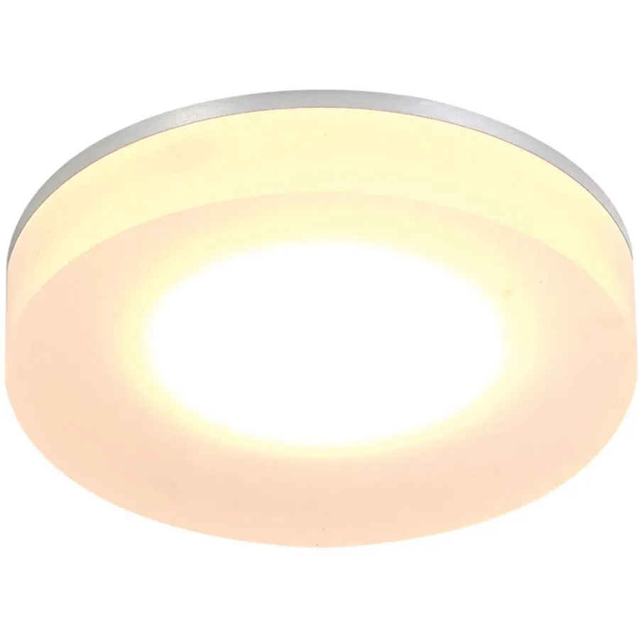 Bopp Deckenlampe One Silber Aluminium 9 cm 2.5 cm - Farbe: Aluminium geschliffen - LED - Lichtfarbe: Extra warmweiss - Deckenlampe- LED