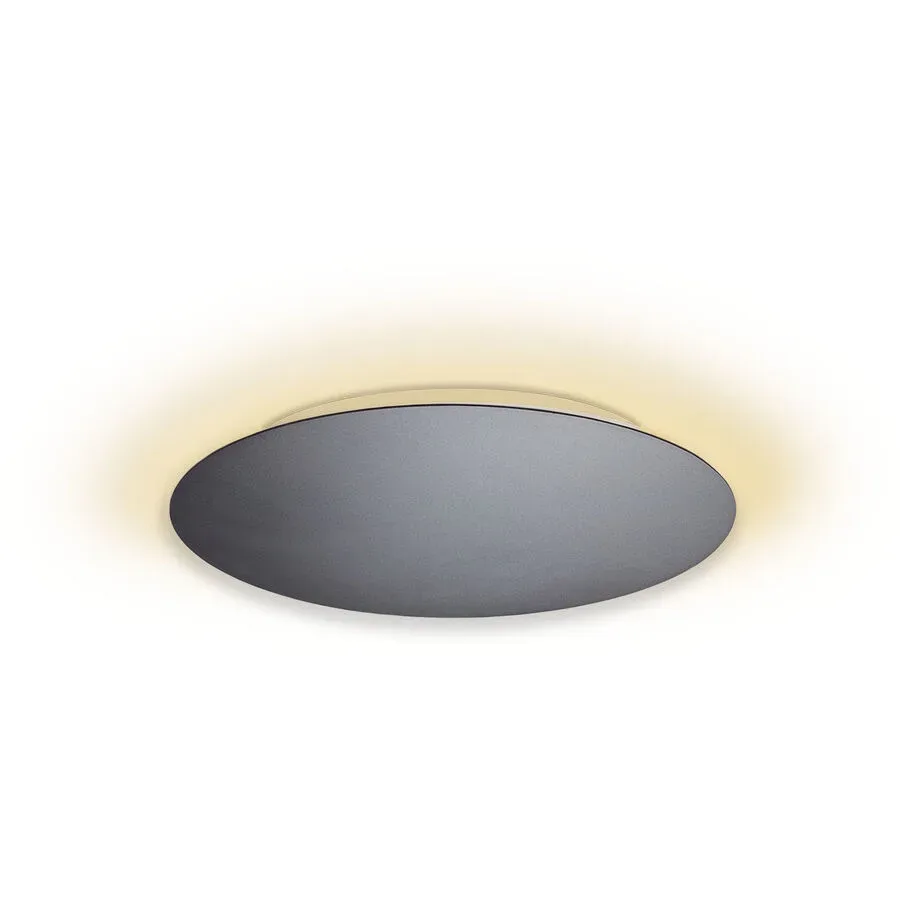Escale Deckenlampe Blade Grau Aluminium 44 cm 3.5 cm - Farbe: anthrazit - LED - Lichtfarbe: Extra warmweiss - Deckenlampe- LED Energiesparlampe