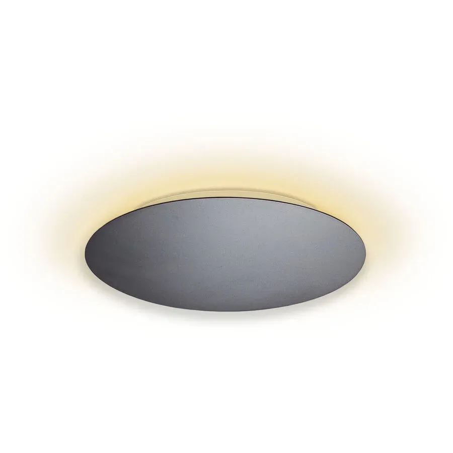 Escale Deckenlampe Blade Grau Aluminium 34 cm 3.5 cm - Farbe: anthrazit - LED - Lichtfarbe: Extra warmweiss - Deckenlampe- LED Energiesparlampe