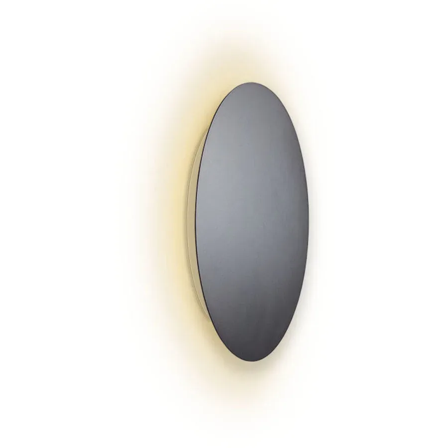 Escale Deckenlampe Blade Grau Aluminium 24 cm 3.5 cm - Farbe: anthrazit - LED - Lichtfarbe: Extra warmweiss - Deckenlampe- LED Energiesparlampe